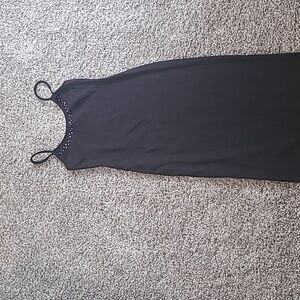 Bebe Black Dress with Silver Accents